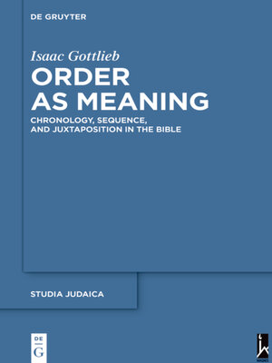 cover image of Order as Meaning